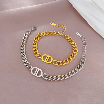 Streetwear Letter Titanium Steel Bracelets