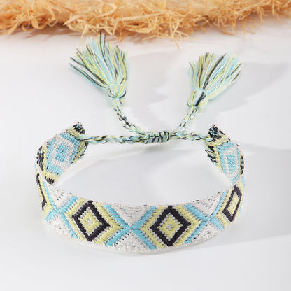 European And American Fashion Retro Wrist Strap Bohemian Ribbon Tassel Bracelet