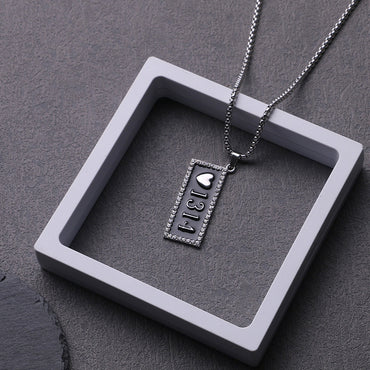 Hip-Hop Number Heart Shape Alloy Titanium Steel Plating Unisex Pendant Necklace