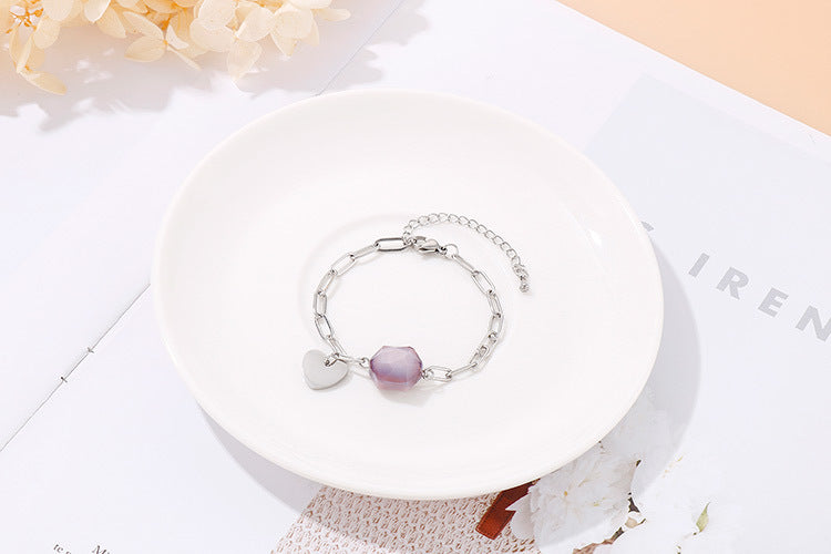 Stainless Steel Heart-shaped Fashion Adjustable Bracelet Wholesale Jewelry Gooddiy