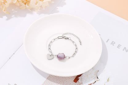 Stainless Steel Heart-shaped Fashion Adjustable Bracelet Wholesale Jewelry Gooddiy