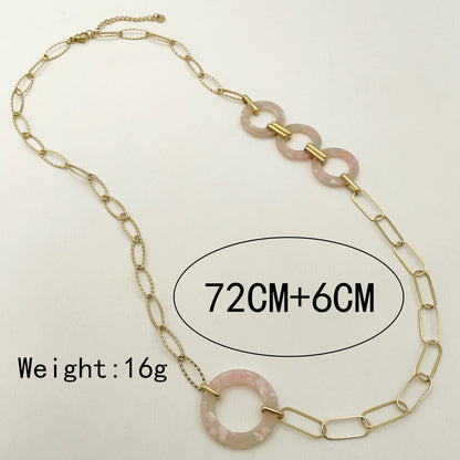 Original Design Printing Stainless Steel Plating Sweater Chain 1 Piece