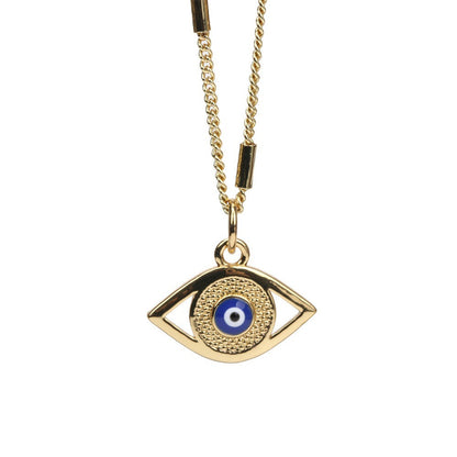 Copper Simple Style Classic Style Devil's Eye Enamel Pendant Necklace