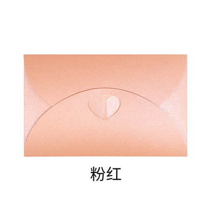 Factory direct sales love buckle pearlescent paper envelope bronzing creative high-end business invitation envelope bronzing logo