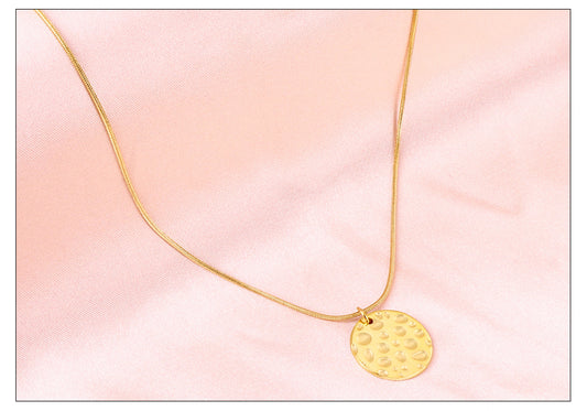 Retro Irregular Geometric Stainless Steel Plating Gold Plated Pendant Necklace