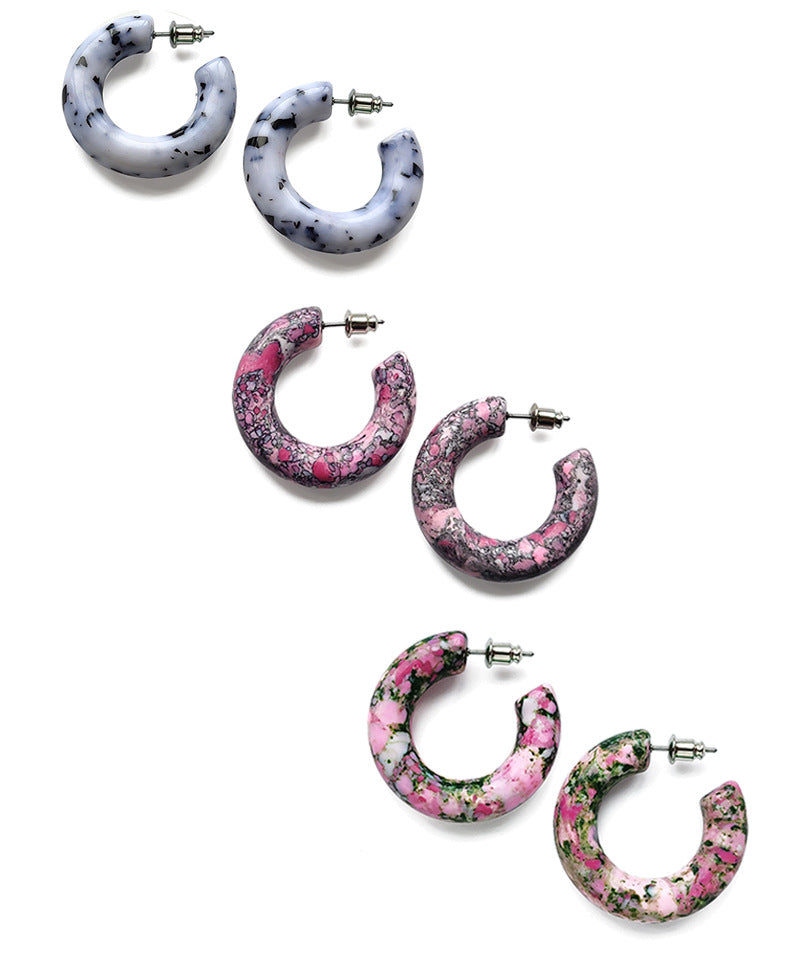 Fashion C Shape Arylic Earrings