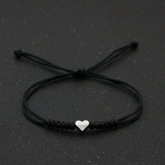 Simple Style Heart Shape Rope Copper Unisex Bracelets
