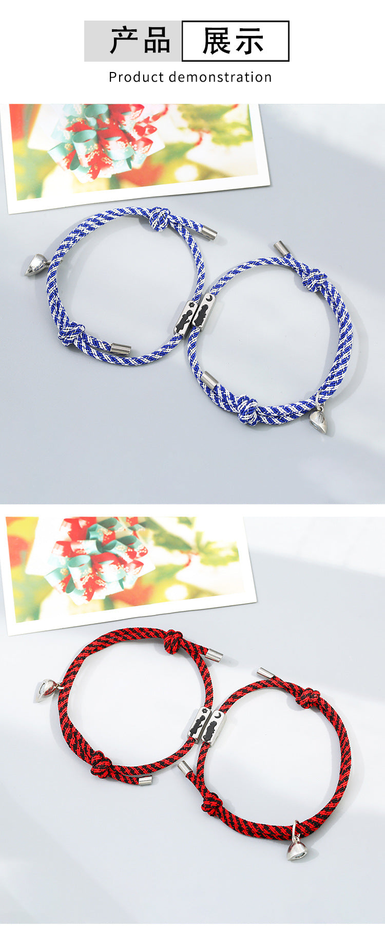 Wholesale Jewelry Couple Magnet Attracts Stainless Steel Bracelet A Pair Of Set Gooddiy