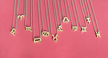 Simple Fashion Twelve Constellation Stainless Steel Geometric Necklace Wholesale Gooddiy