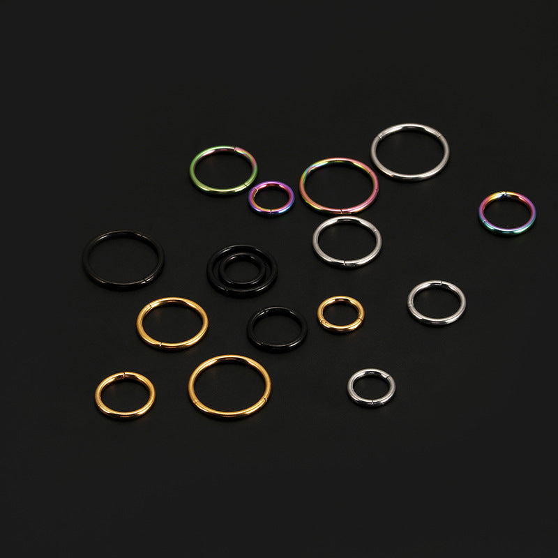 Simple Style Circle Stainless Steel Plating Nose Ring