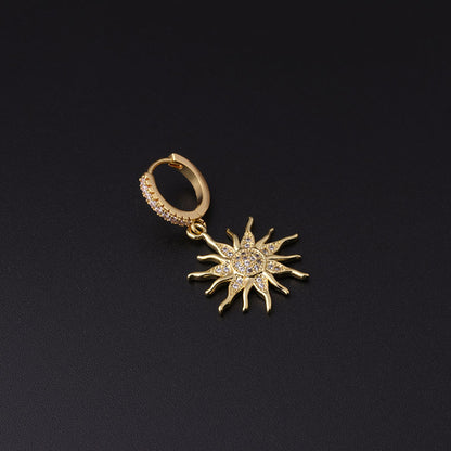 Fashion Animal Copper Artificial Gemstones Earrings
