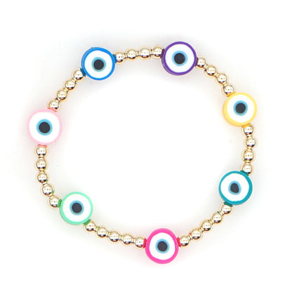 Cute Cartoon Colorful Eye Pattern Soft Clay Bracelet Wholesale Gooddiy