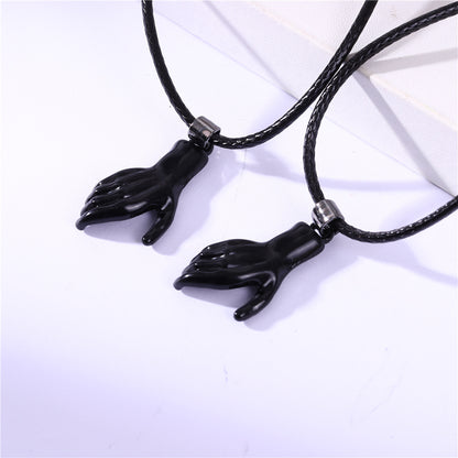 Simple Style Hand Alloy Plating Unisex Pendant Necklace