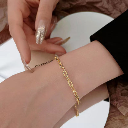 Elegant Lady Solid Color Stainless Steel Plating Bracelets