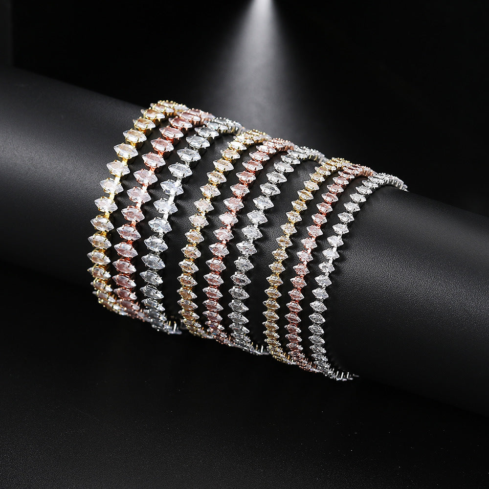 Fashion Eye Copper Zircon Bracelets In Bulk