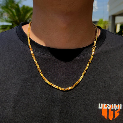 1 Piece Hip-hop Solid Color Stainless Steel Plating Necklace