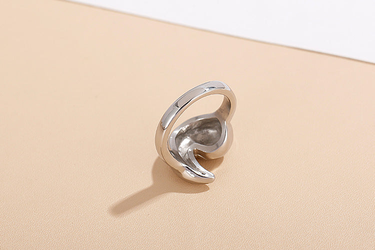 European And American Design Fashion Creative Geometric Ring Titanium Steel Retro Ring Women Wholesale