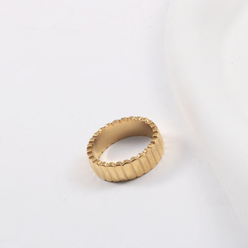 Fashion Geometric Titanium Steel Plating Rings 1 Piece