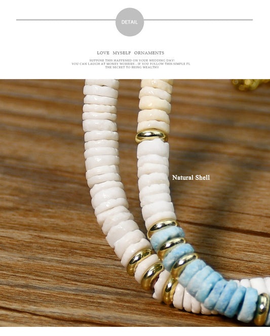 Beach Geometric Shell Beaded Women's Necklace