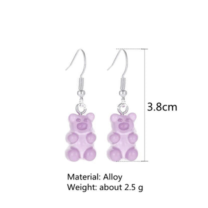 1 Pair Cartoon Style Bear Alloy Earrings