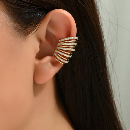 1 Piece Simple Style Classic Style U Shape Inlay Copper Zircon Ear Cuffs