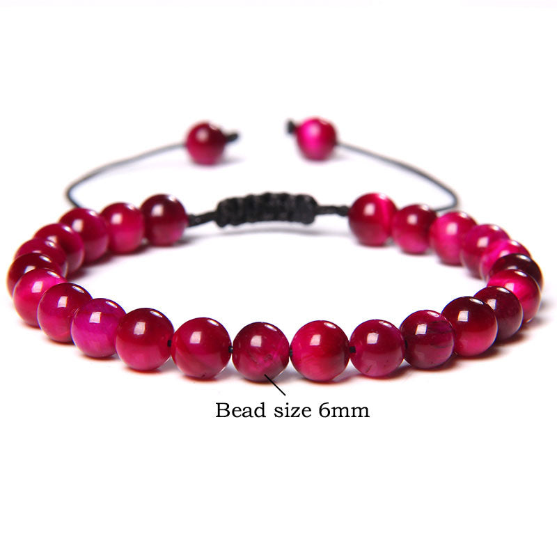 1 Piece Fashion Gradient Color Tiger Eye Beaded Bracelets