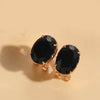 popular acrylic copper plated 14K real gold oval personalized design earrings are small, delicate and simple earrings