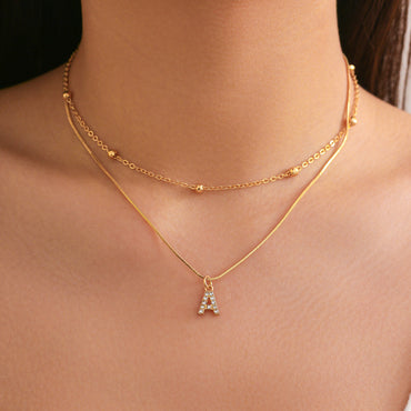 Simple Style Letter Alloy Women's Pendant Necklace