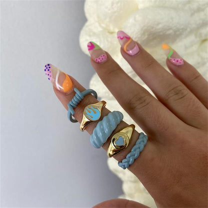 Pure Color Simple Spiral Circle Ring Copper Plated Real Gold Painted Oil Ring Creative Cross-border Explosive Bracelet