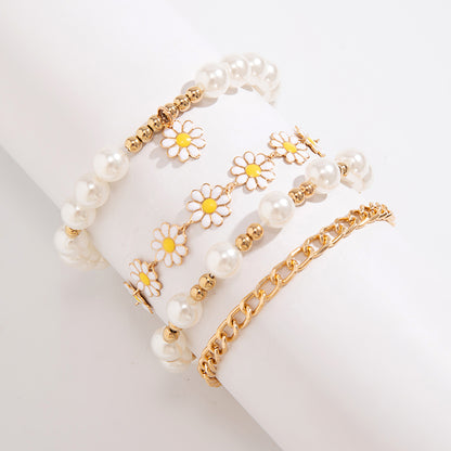 IG Style Sweet Star Daisy Alloy Soft Clay Plating Women's Bracelets