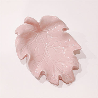 Pastoral Leaf Ceramics Soap Dish