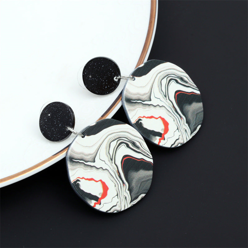 Women's Men's Fashion Geometric Acrylic Earrings No Inlaid Drop Earrings