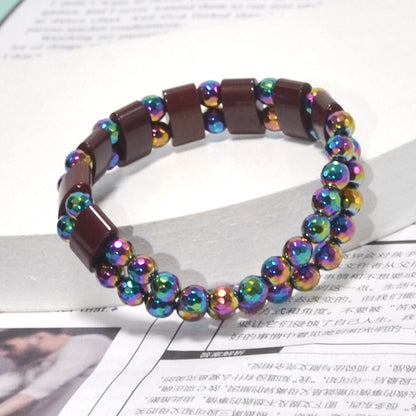 Simple Style Colorful Obsidian Beaded Unisex Bracelets 1 Piece