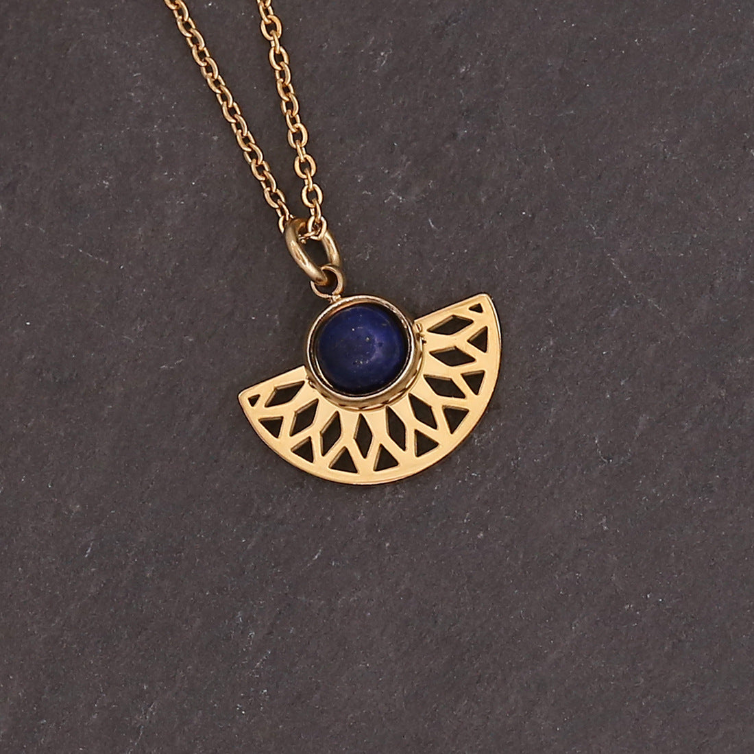 New Sun Flower Cross Pendant Female Fashion Simple Clavicle Chain Retro Necklace