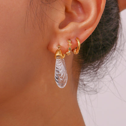 Simple Style Geometric Stainless Steel Earrings 1 Pair