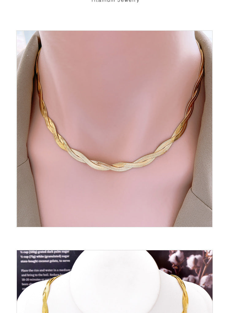 Wholesale Streetwear Solid Color Titanium Steel Bracelets Necklace