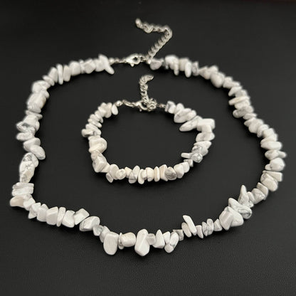 Fashion Irregular Natural Stone Handmade Bracelets Necklace