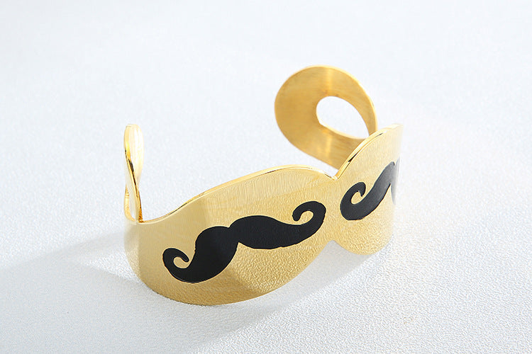 Fashion Personality Stainless Steel Beard Open Bracelet Jewelry Wholesale