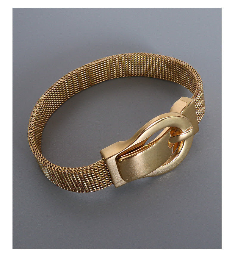 Fashion Belt Buckle Magnet Titanium Steel Bracelet