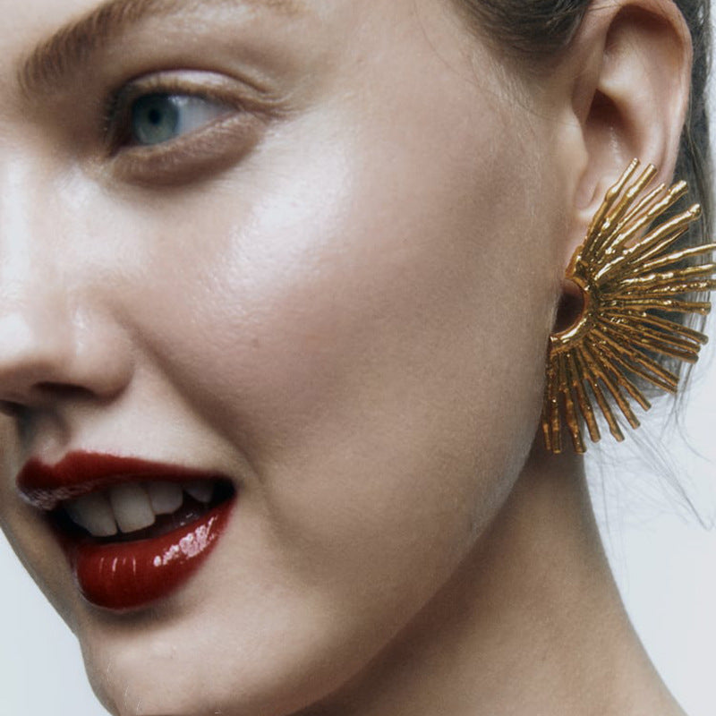 Fashion Sector Metal Plating Women's Ear Studs 1 Pair