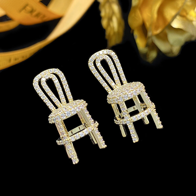 1 Pair Modern Style Cartoon Inlay Copper Zircon Ear Studs