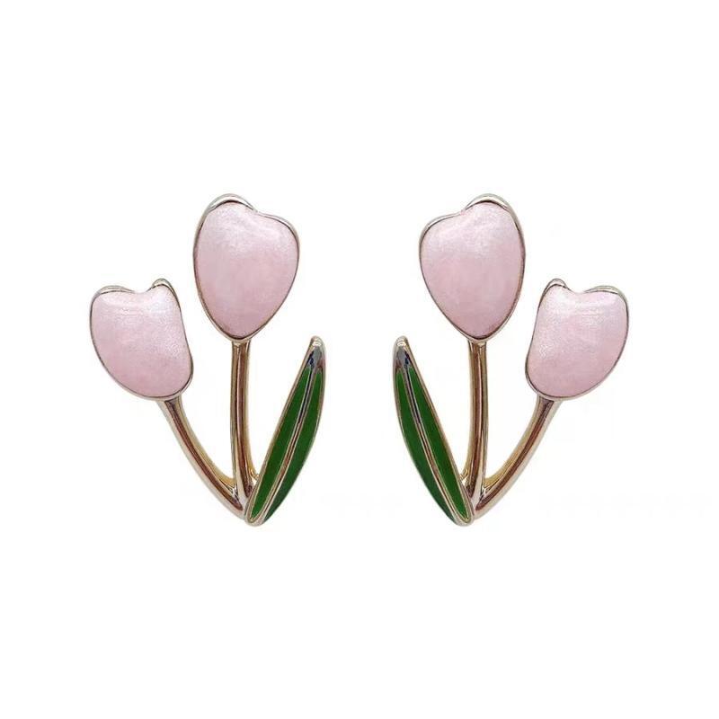 1 Pair Simple Style Flower Plating Alloy Gold Plated Ear Studs