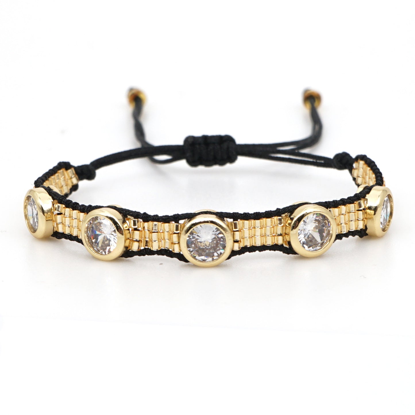 Bohemian Ethnic Gold Diamond Bracelet