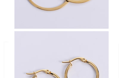 Wholesale Titanium Steel Round Flattened Ear Buckle Gooddiy