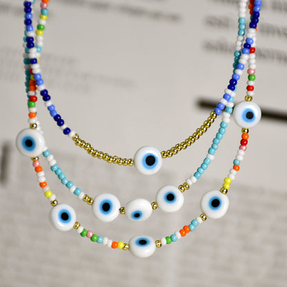 Vacation Eye Glass Seed Bead Beaded Plating Women's Necklace