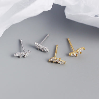 Fashion Geometric Plating Gem Earrings Ear Studs