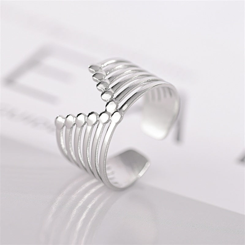 Fashion Plant Heart Shape Snake Titanium Steel Open Ring