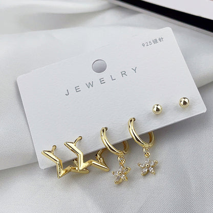 Wholesale Jewelry Hollow Star Fishtail Pendant Stainless Steel Earrings Set Gooddiy