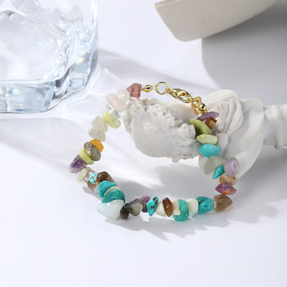 Simple Style Geometric Natural Stone Turquoise Bracelets 1 Piece