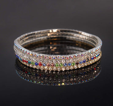 Basic Geometric Zircon Rhinestones Women's Bracelets 1 Piece